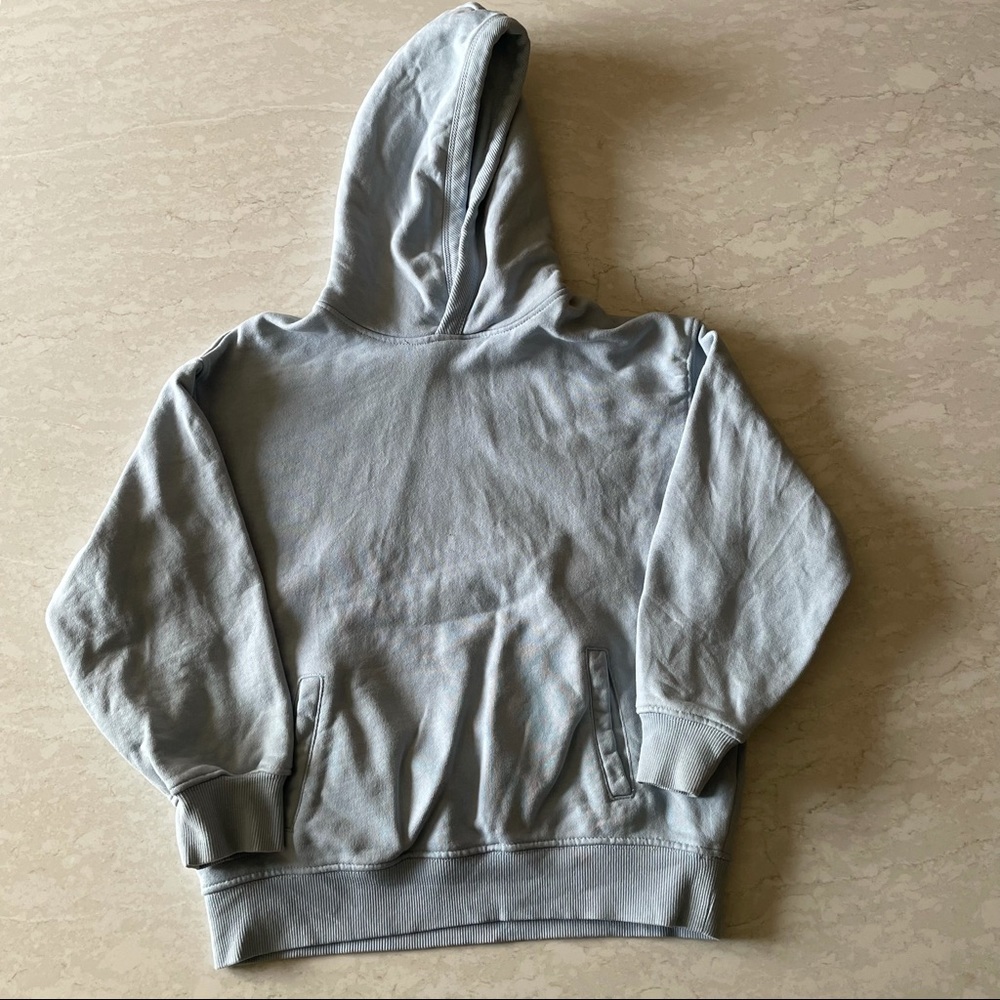 Zara kids unisex light blue hooded sweatshirt size 8